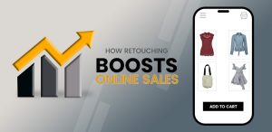 Visual representation of retouching techniques that elevate product images, resulting in higher online sales for retailers